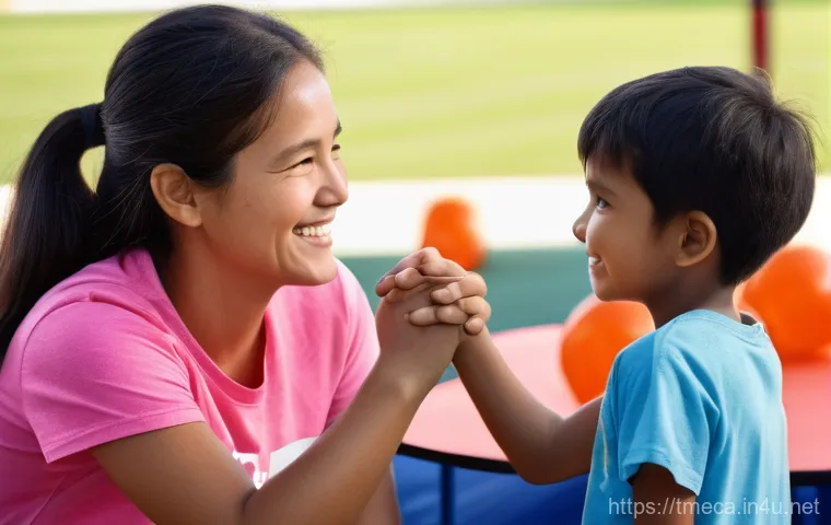 터닝메카드 대회 규칙과 참가 방법 - A dynamic, eye-level shot capturing a diverse group of children, aged 7-10, intensely focused on a T... 터닝메카드 대회 규칙과 참가 방법 - A dynamic, eye-level shot capturing a diverse group of children, aged 7-10, intensely focused on a T...