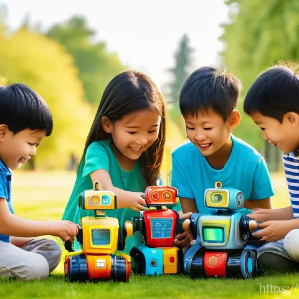 터닝메카드 각 나라별 방송 편성 - **Image Prompt 1: Global Kids' Mecard Playtime**
A vibrant, diverse group of children, ranging f...